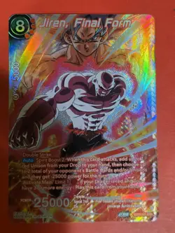 Dragon Ball Jiren, Final Form SPR DBS BT27-021 History of Z Masters Chase Card - Image 1