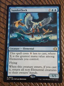 MTG Sunderflock Rare ECL #0074 Blue Creature Caio Monteiro 2026 - Image 1