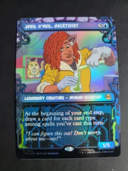 April O'Neil, Hacktivist (Showcase Foil) Rare MTG Ninja Turtles - Image 1