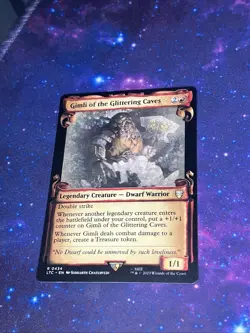 MTG Gimli of the Glittering Caves 434 Rare Showcase Scrolls LTC Commander - Image 1