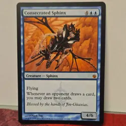 Magic: The Gathering Consecrated Sphinx Mythic Blue Creature Mirrodin Besieged … - Image 1