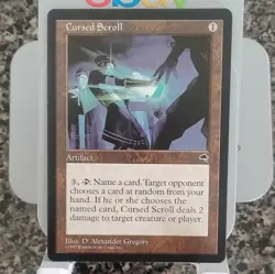 Magic: The Gathering Cursed Scroll Artifact Tempest Rare Regular D. Alexander G… - Image 1