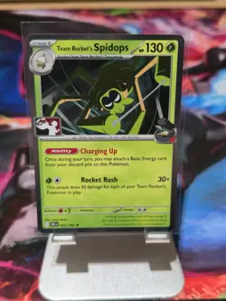 NM Team Rocket's Spidops 020/182 Cosmos Holo Play! Pokemon Prize Pack Series 8 - Image 1