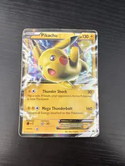 Pokemon Pikachu TCG Holo Black Star Promos Card EX XY174 - Image 1
