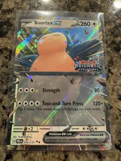 Pokemon TCG Snorlax EX 076/131 Stamped Prismatic Evolutions Holo - Image 1