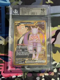 Pokemon TCG Team Rockets Mewtwo EX 240/182 Destined Rivals Beckett Pristine 10 - Image 1