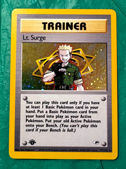Lt. Surge - 17/132 (Gym Heroes) - LP/MP - 1ST edition / Holo Rare / Pokemon Card - Image 1
