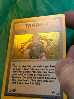 Lt. Surge - 17/132 (Gym Heroes) - LP/MP - 1ST edition / Holo Rare / Pokemon Card - Image 2