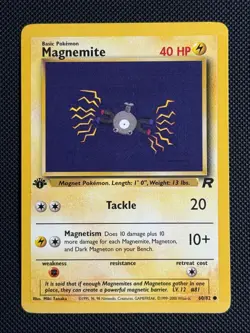1# Pokemon Cards Magnemite 60/82 1ST EDITION Team Rocket Common - Image 1