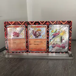 Pokemon Promo Shiny Skeledirge Crocalor Fuecoco in Display SVP 079/080/081 - Image 1
