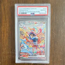 Pokemon TCG Greninja ex 214/167 Twilight Masquerade SIR Holo PSA 10 2024 - Image 1