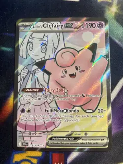 Pokemon: Lillie's Clefairy EX Ultra Rare Full Art 173/159 JT (Near Mint) - Image 1