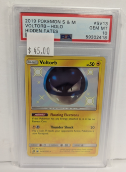 2019 Pokemon S & M Voltorb Holo #SV13 Hidden Fates PSA 10 - Image 3