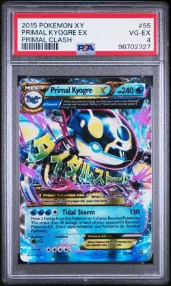 Primal Kyogre Ex Pokemon Xy Primal Clash 55 - NM PSA 4 - Image 1