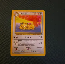 💥 Persian 42/64 Jungle Non Holo Foil Pokemon 1999 Vintage - Image 1