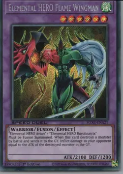 Speed Duel GX SGX1-ENA21 Elemental HERO Flame Wingman (Secret Rare) - Image 1