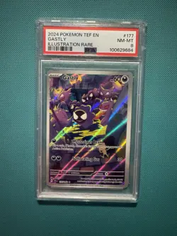 Pokemon TCG Gastly Illustration Rare IR Holo Card 177/162 Temporal Forces - Image 1