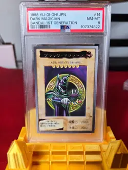 Yu-Gi-Oh! Vintage Bandai Dark Magician #14 1st Generation Japanese Card PSA 8 - Image 1