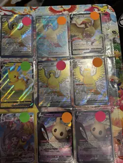 Pokemon TCG GX, V Card Lot Pidgeot, Pikachu, Mimikyu, Tyranitar - Image 1