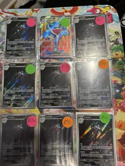 Pokemon TCG GX, V Card Lot Pidgeot, Pikachu, Mimikyu, Tyranitar - Image 2