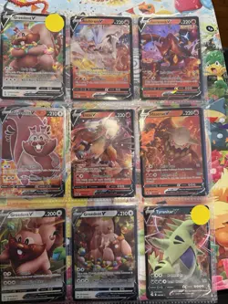 Pokemon TCG GX, V Card Lot Pidgeot, Pikachu, Mimikyu, Tyranitar - Image 4