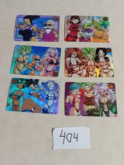 6 SEXY WAIFU DRAGON BALL Z ACG HOLOFOIL Cards - Image 1