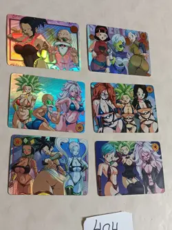 6 SEXY WAIFU DRAGON BALL Z ACG HOLOFOIL Cards - Image 4