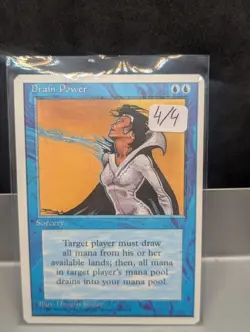 Drain Power X1 MP 3rd/Revised Edition 4/4 MTG Magic the gathering - Image 1