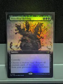 Bloodline Bidding EXTENDED ART FOIL X1 NM Lorwyn Eclipsed MTG - Image 1