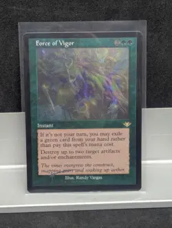 Force of Vigor FOIL ETCHED X1 LP Modern Horizons MTG - Image 1