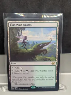 Llanowar Wastes X1 NM The Brother's War MTG - Image 1