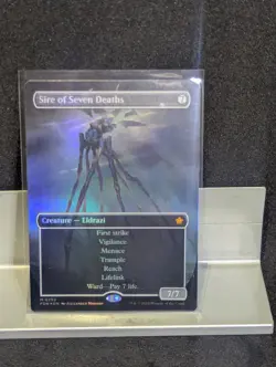 Sire of seven Deaths BORDERLESS FOIL LP X1 Foundations MTG - Image 1