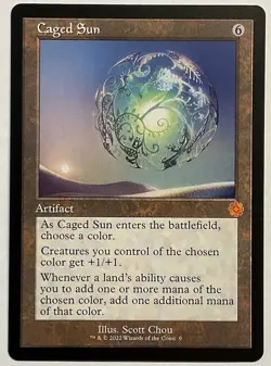 MTG Caged Sun-The Brothers' War: Retro Frame NM-M - Image 1
