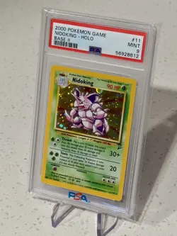 2000 Pokemon Nidoking 11/130 Base Set 2 Rare Holo PSA 9 MINT - Image 4