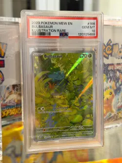 2023 POKEMON MEW EN-151 ILLUSTRATION RARE #166 BULBASAUR PSA 10 - Image 1