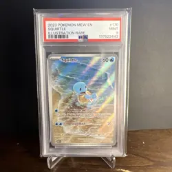 2023 POKEMON MEW EN-151 ILLUSTRATION RARE #170 SQUIRTLE PSA 9 - Image 1