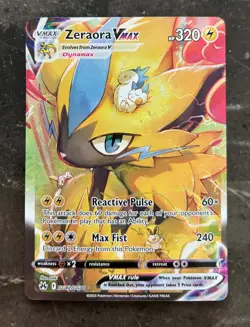 Pokemon Crown Zenith - NM OFF CENTER - ZERAORA VMAX - GALARIAN GALLERY GG42/GG70 - Image 1