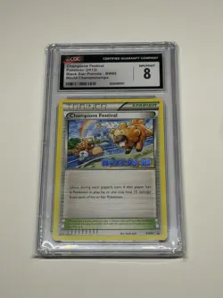 2013 Pokemon Black Star Promo World Championships #BW95 Champions Festival CGC 8 - Image 1