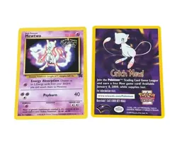 Mewtwo (Movie Promo) Promo Regular Near Mint Vintage Pokemon Movie 1999 - Image 1