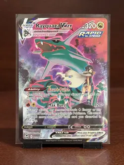 Pokemon Rayquaza VMAX Ultra Rare TG20 Silver Tempest Trainer Gallery Holo - Image 1
