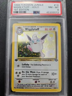 Pokemon PSA 8 1st Edition Jungle Wigglytuff Holo Rare 16/64 MINT - Image 1