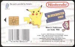 BR | Pokemon Snap Blockbuster Video Smart Card Promo - Pikachu - Image 2