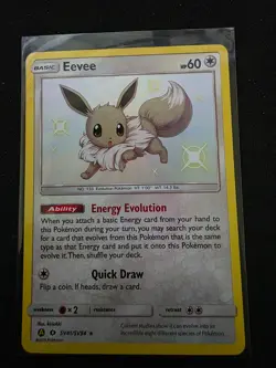 Eevee SV41/SV94 Hidden Fates 2019 SHINY Vault Holo Rare Pokemon Card TCG - Image 1
