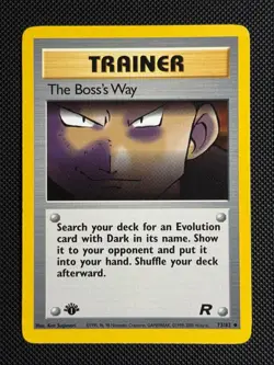 1# Pokemon Cards The Boss's Way 73/82 1ST EDITION Team Rocket Uncommon - Image 1