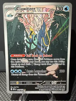 Pokemon TCG Mega Evolution Illustration Card Clawitzer 141/132 NM Condition - Image 1
