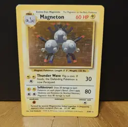 Pokemon TCG Magneton Base Set 9/102 Holo Rare 60HP Wizards 1999 Card - Image 1