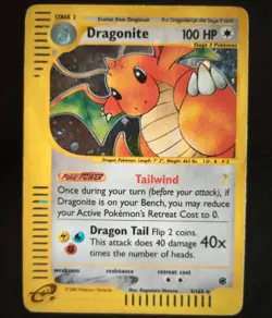 Pokemon Card- Dragonite-Expedition-Holo-9/165-Rare-ENG-E-reader-PL - Image 1