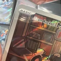 Pokemon TCG Destined Rivals Team Rockets Meowth Card 203/182 NM Condition - Image 5