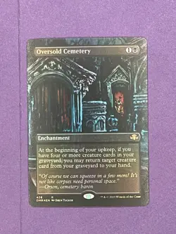 Oversold Cemetery - BORDERLESS FOIL Rare - DMR 428 - Near Mint - MTG - Image 1
