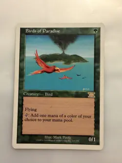 MtG Birds of Paradise - Magic the Gathering 6th Edition - MP - Image 1